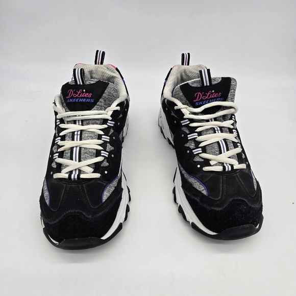 Skechers Shoes Womens 11 D Lites Gray Black Running Training Sneakers 149060 - Picture 8 of 8